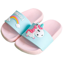 Load image into Gallery viewer, Suihyung Unicorn Slippers Boy Girl Summer Kids Rainbow Indoor Slippers Non-Slip Beach Sandals Toddler Home Shoes Baby Flip Flops
