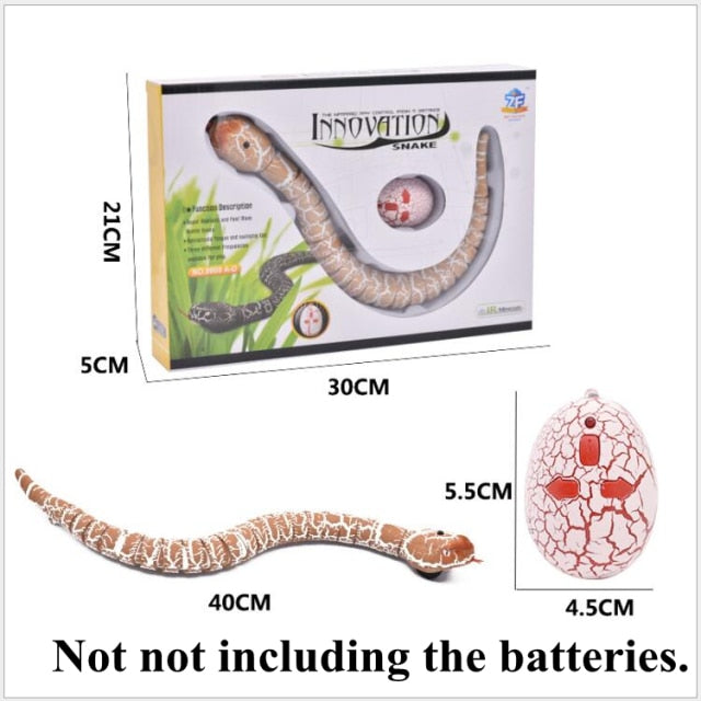 Infrared Remote Control Snake RC Snake Cat Toy And Egg Rattlesnake Animal Trick Terrifying Mischief Kids Toys Funny Novelty Gift