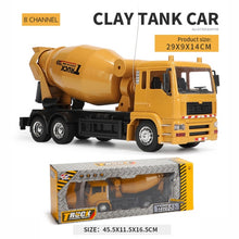 Load image into Gallery viewer, Remote control Excavator DumpTruck Crane Blender With Light Vehicle Simulation Alloy Plastic RC Engineering toys for Kids Boys
