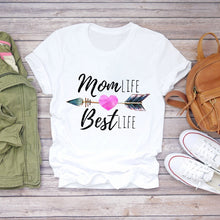 Load image into Gallery viewer, Women Cartoon Super Mom Life Momlife Mama Mother Summer Print Lady T-shirts Top T Shirt Ladies Womens Graphic Female Tee T-Shirt
