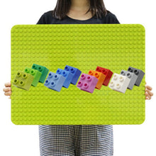 Load image into Gallery viewer, 512 Big Bricks Base Plate 16*32 Dots 51*25.5cm Baseplate Big Size Building Blocks Floor Toys DIY Compatible Green Board
