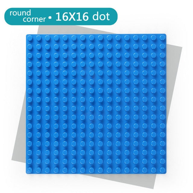 512 Big Bricks Base Plate 16*32 Dots 51*25.5cm Baseplate Big Size Building Blocks Floor Toys DIY Compatible Green Board