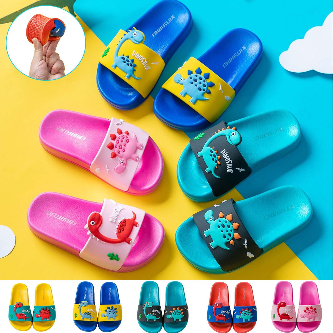 Toddler Boys Girls Beach Pool Slides Sandals Home Dinosaur Slippers Soft Shoes Anti-slip Slippers Kids Shoes pantuflas Тапочки