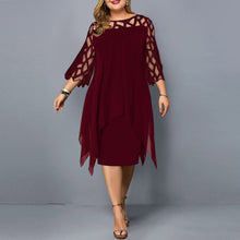Load image into Gallery viewer, Women&#39;s Summer Dress 2021 Plus Size Party Dress Ladies Elegant Mesh Sleeve Casual Dress Wedding Club Outfits Women Clothing 6XL

