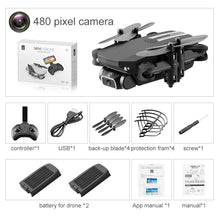 Load image into Gallery viewer, XKJ Mini Drone 4K 1080P 480P Camera RC Foldable Quadcopter WiFi Fpv Air Pressure Altitude Hold Black And Gray Dron Toy For Kids
