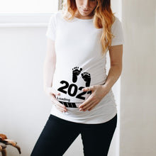 Load image into Gallery viewer, Baby Loading 2022 Women Printed Pregnant T Shirt Girl Maternity Short Sleeve Pregnancy Announcement Shirt New Mom Clothes
