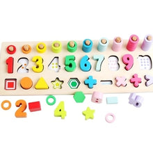 Load image into Gallery viewer, Montessori Toys Wooden Math Toys Educational Teaching Aids Busy Board Geometry Baby Digital Toy Set Preschool Children Toys
