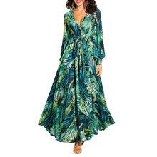 Load image into Gallery viewer, AECU Vestido Floral Print Boho Maxi Dress Sexy Lady Bohemian Summer Long Dress Women Beach Dresses Female Robes party dresses
