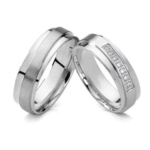 Load image into Gallery viewer, 1 Pair His And Hers Eternity Wedding Ring Set Mens &amp; Womens Couple Ring Lover&#39;s Alliance Marriage Anniversary Gift
