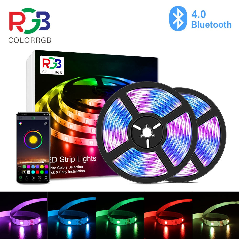 10M 20M, LED RGB Strip Light,  APP Control Color Changing LED SMD 5050 RGB Light Strips with RF Remote For for Rooms, Party,