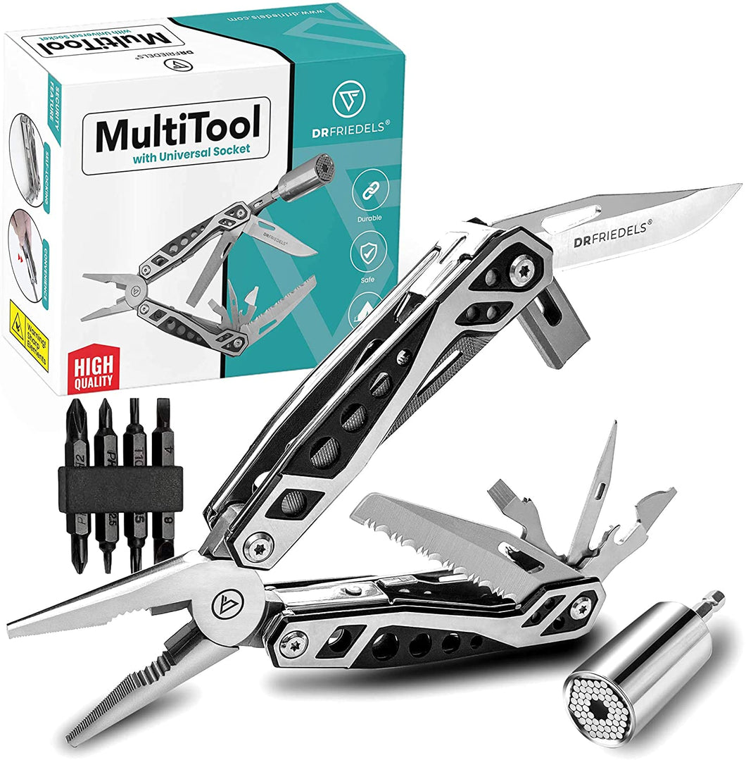 DRFRIEDELS Multitool – 22 in 1 Tool and Universal Socket Set